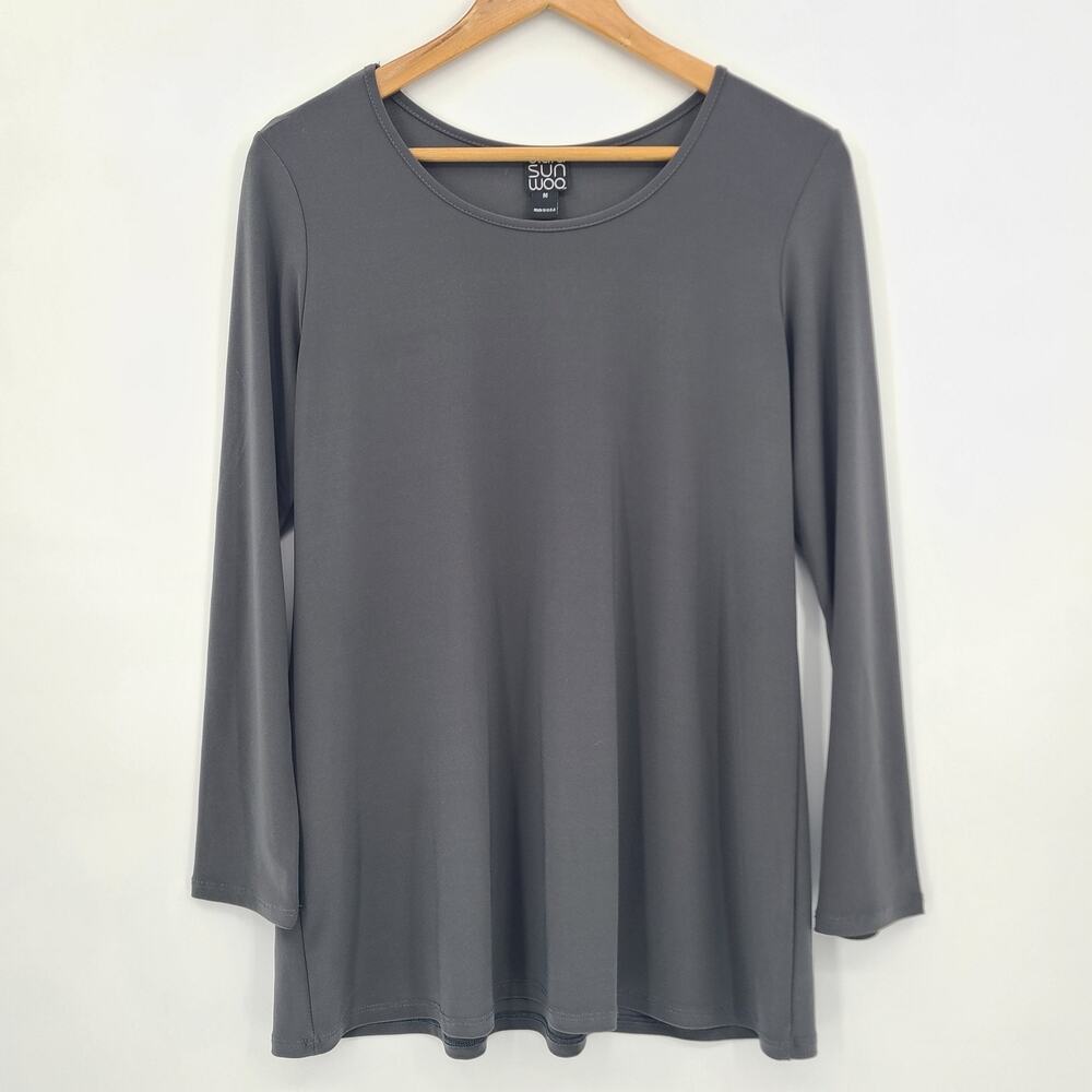 Clara Sun Woo Tunic Top Capsule Wardrobe Liquid Knit Travel Minimalist Size M
